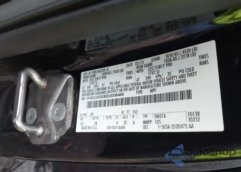 2013 Ford Escape Se z USA, uszkodzony, nr VIN 1FMCU0GX8DUD06460